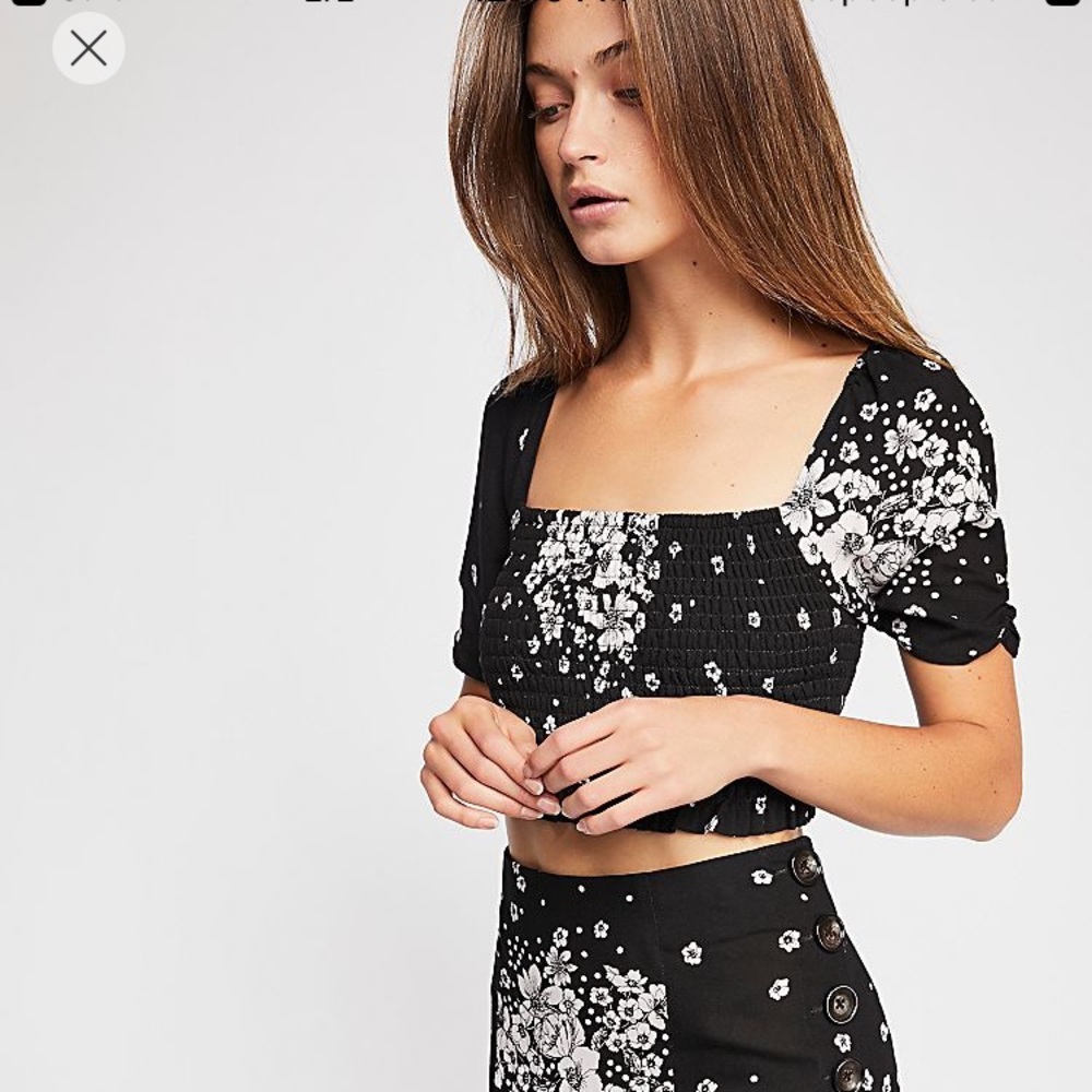 NWT Free People Floral Top!